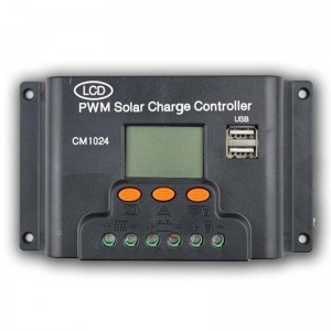 Cm1024Z LCD Dual USB Solar Charger Controller 10A 20A 12V/24V Auto Solar Panel Regulator Laddningsbatteri PWM