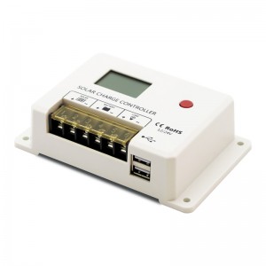 Ny Srne PWM 10A 20a 30a Solar Charge Controller 12V 24V Auto LCD Display Dual USB 5V/2A Port för bly-sur litiumbatteri